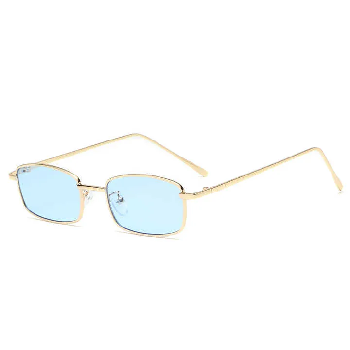 الجملة 2021 الرجعية المعادن نظارات شمسية صغيرة مستطيل ضئيلة النظارات الشمسية 2021 Retro Metal Sunglasses Small Rectangle Slim Sunglasses