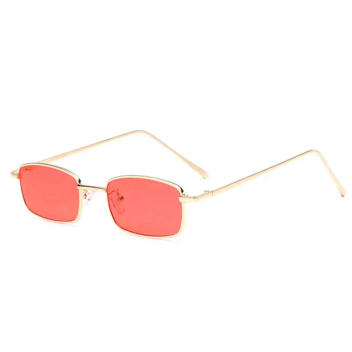 الجملة 2021 الرجعية المعادن نظارات شمسية صغيرة مستطيل ضئيلة النظارات الشمسية 2021 Retro Metal Sunglasses Small Rectangle Slim Sunglasses