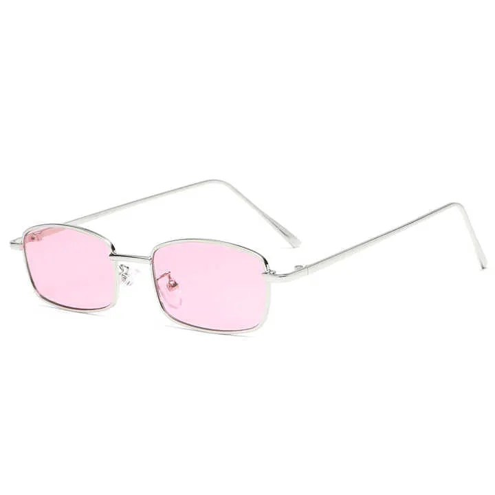 الجملة 2021 الرجعية المعادن نظارات شمسية صغيرة مستطيل ضئيلة النظارات الشمسية 2021 Retro Metal Sunglasses Small Rectangle Slim Sunglasses