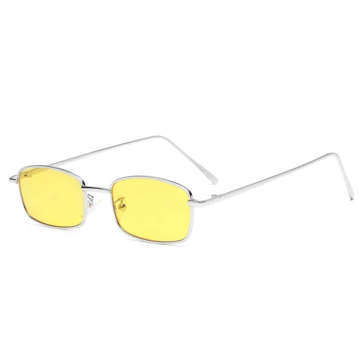 الجملة 2021 الرجعية المعادن نظارات شمسية صغيرة مستطيل ضئيلة النظارات الشمسية 2021 Retro Metal Sunglasses Small Rectangle Slim Sunglasses