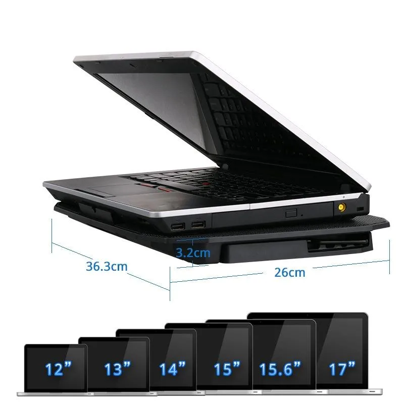 Adjustable Dual Fan Laptop Cooling Stand - Ivory