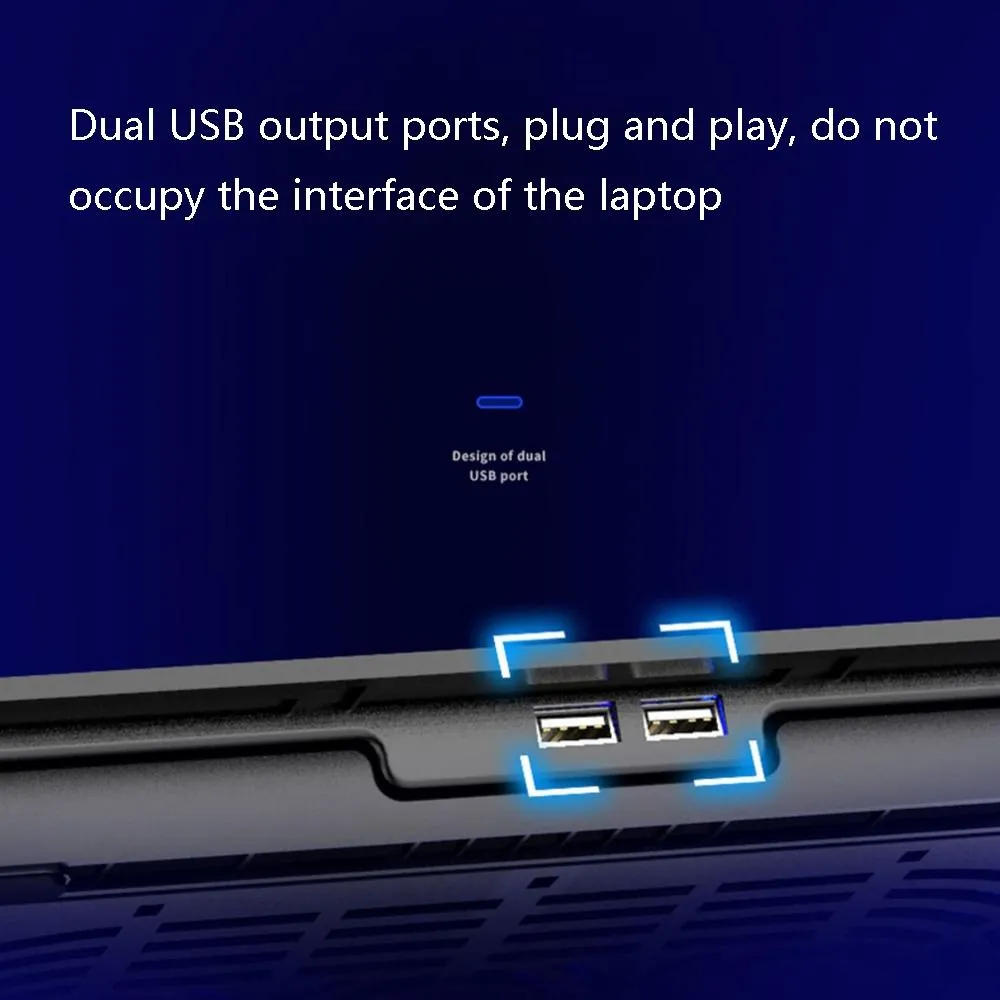 Adjustable Dual Fan Laptop Cooling Stand - Ivory