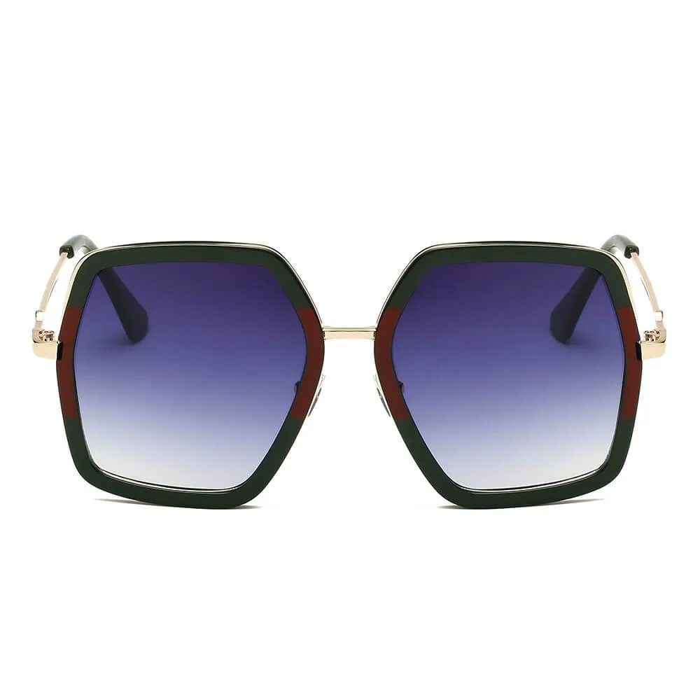 CORBIN Square Retro Oversize Sunglasses