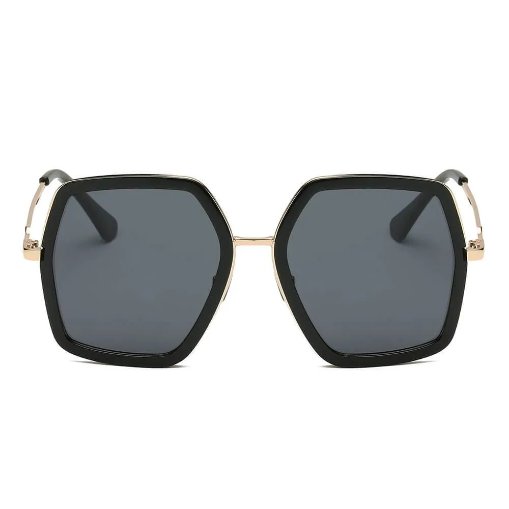 CORBIN Square Retro Oversize Sunglasses