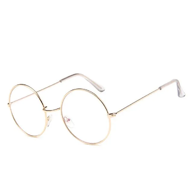 Cute color lens retro round sun glasses