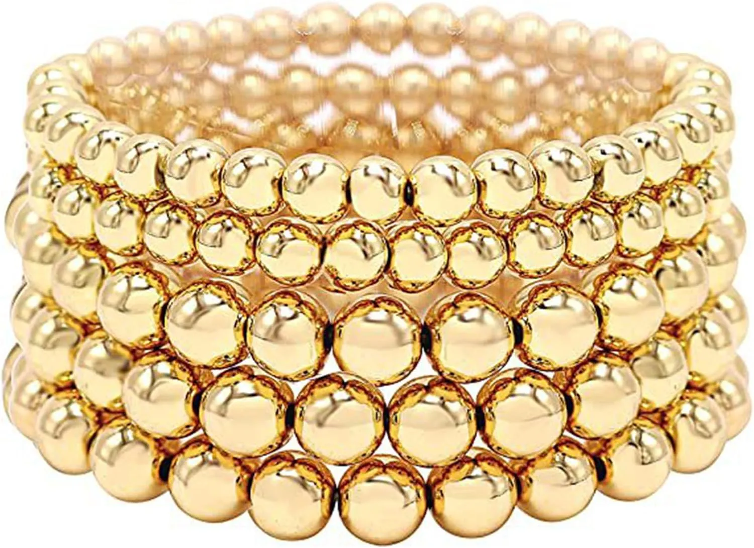 Gold Beaded Bracelets for Women Gold Bracelet Stack Non Tarnish Dainty Bracelets for Women Trendy 2025