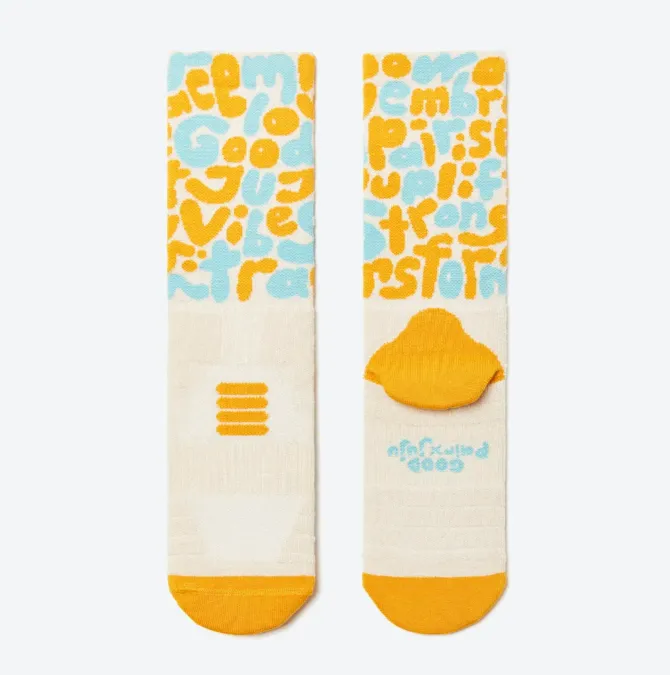GOODPAIR | Good Goods | Golden Rise | Patterned Performance Crew Socks