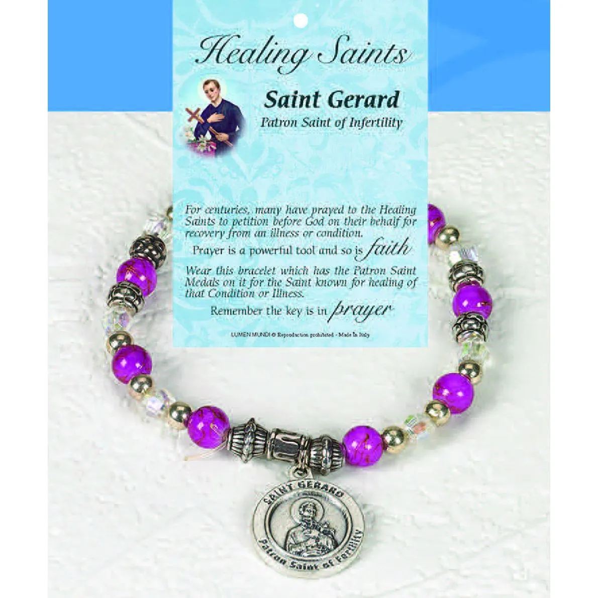 Healing Saint Italian Charm Bracelet - St Gerard - Pack of 4