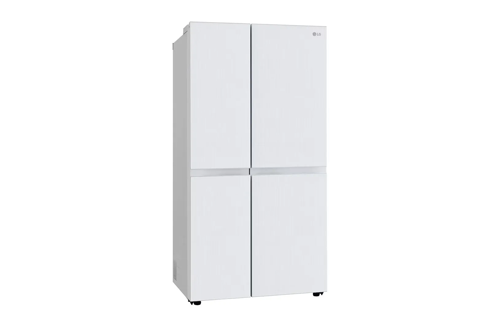 LG 650 Ltr, GL-B257DLW3 Convertible Side by Side Refrigerator with Premium Glass Door, Smart Inverter Compressor, Linen White Finish