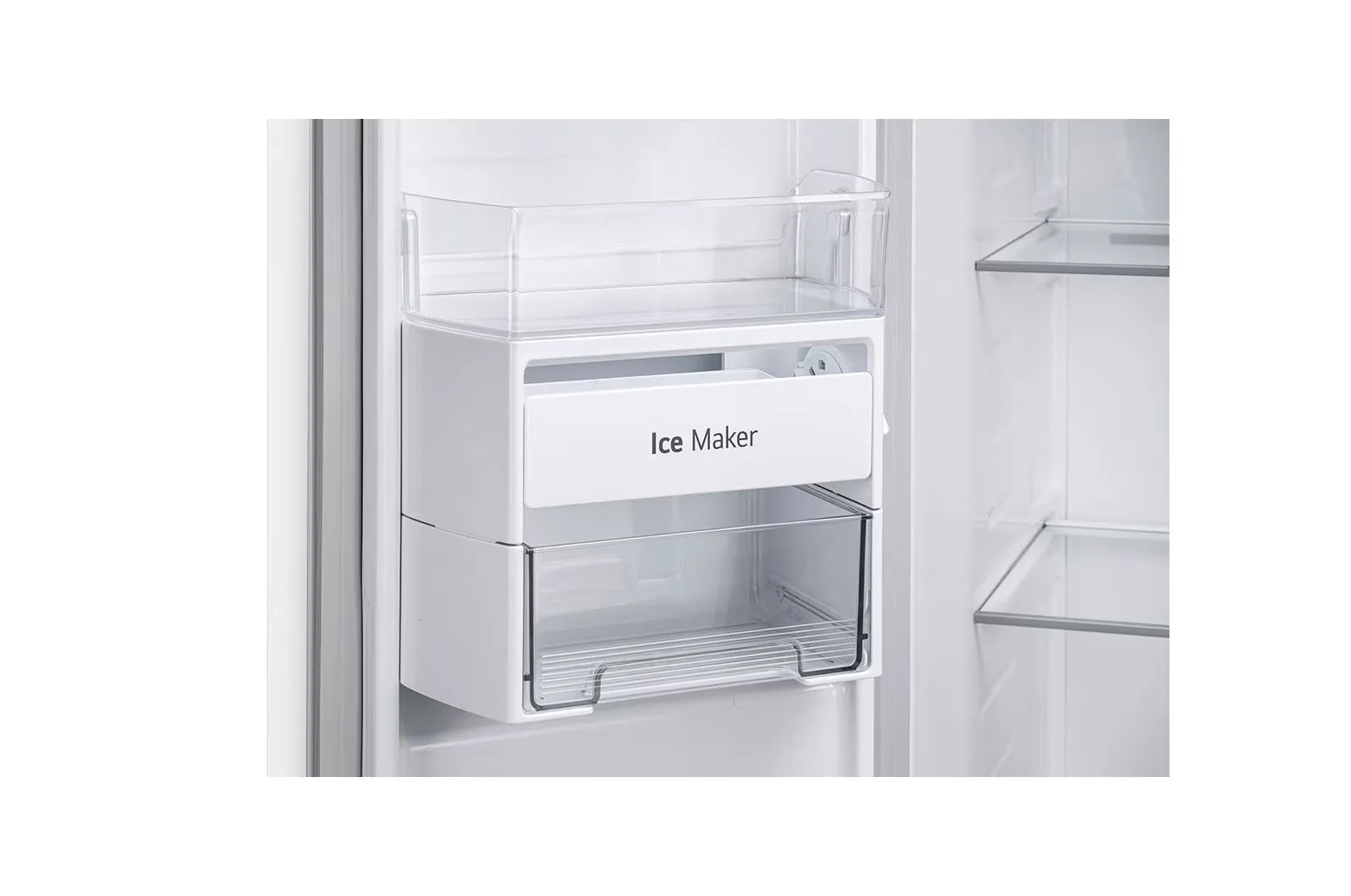 LG 650 Ltr, GL-B257DLW3 Convertible Side by Side Refrigerator with Premium Glass Door, Smart Inverter Compressor, Linen White Finish