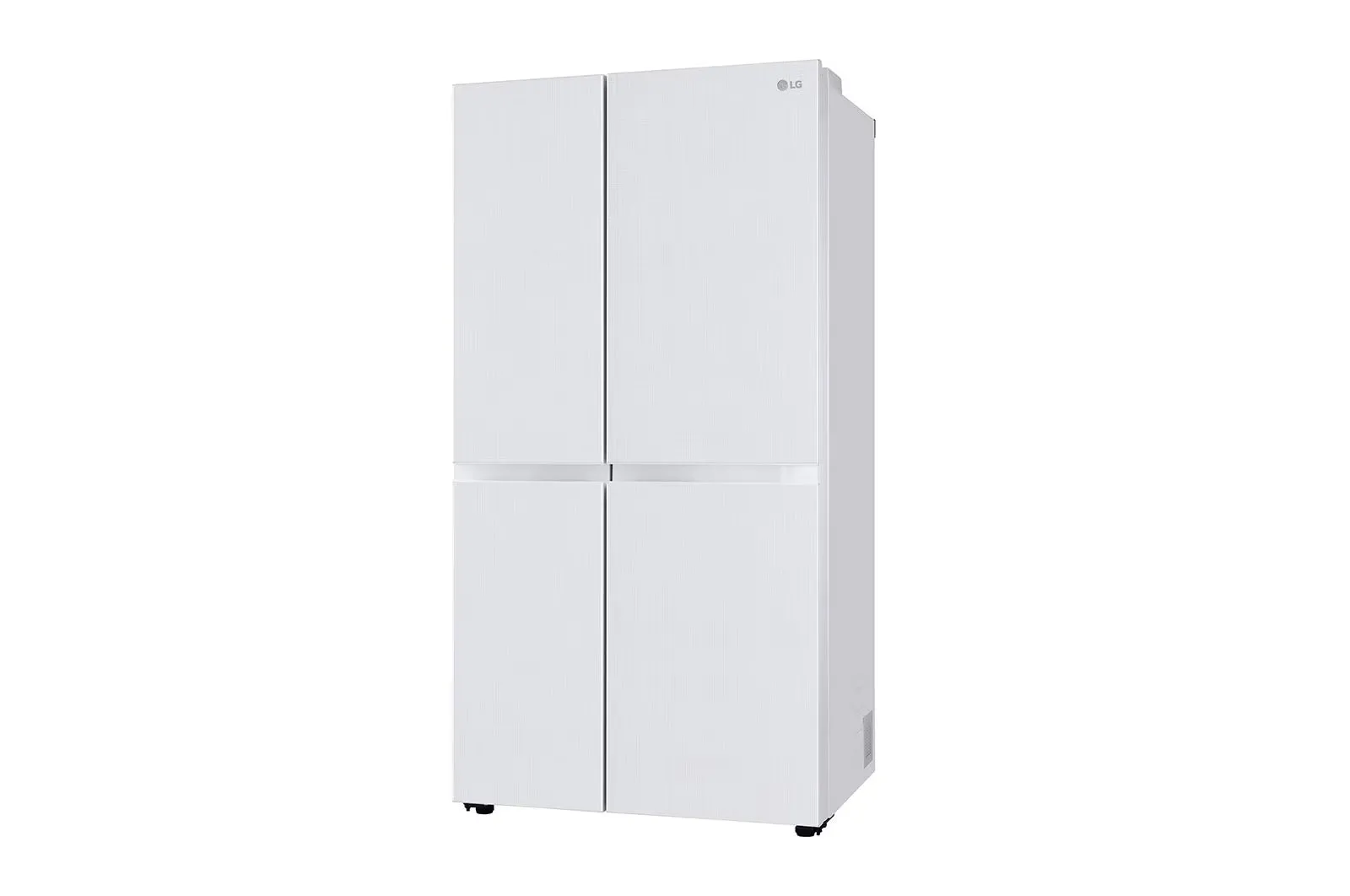 LG 650 Ltr, GL-B257DLW3 Convertible Side by Side Refrigerator with Premium Glass Door, Smart Inverter Compressor, Linen White Finish