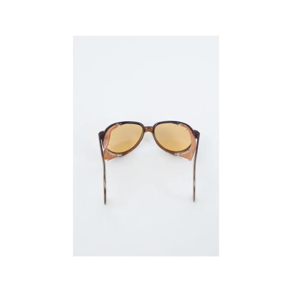 Ray Ban Vintage Leather Aviator Sunglasses