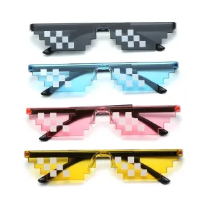 Retro Rimless Pixel Sunglasses