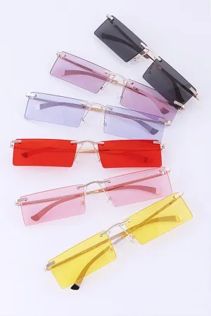 Retro Skinny Square Sunglasses