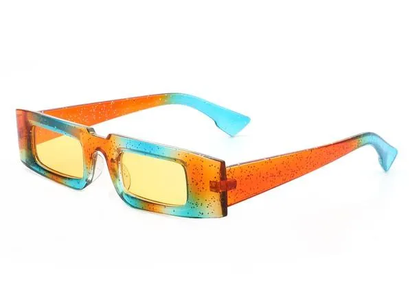 Slim Vintage Rectangle Sunglasses