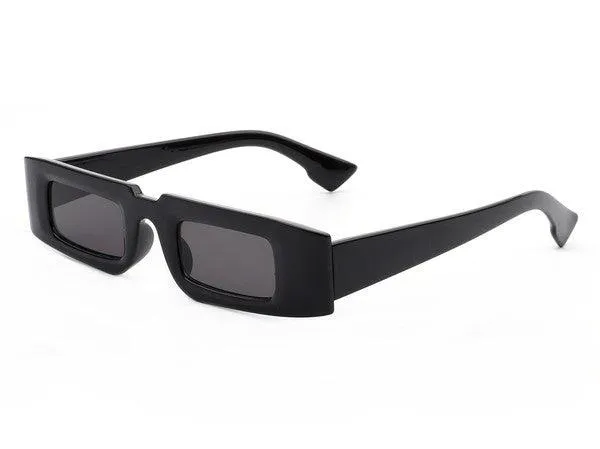 Slim Vintage Rectangle Sunglasses