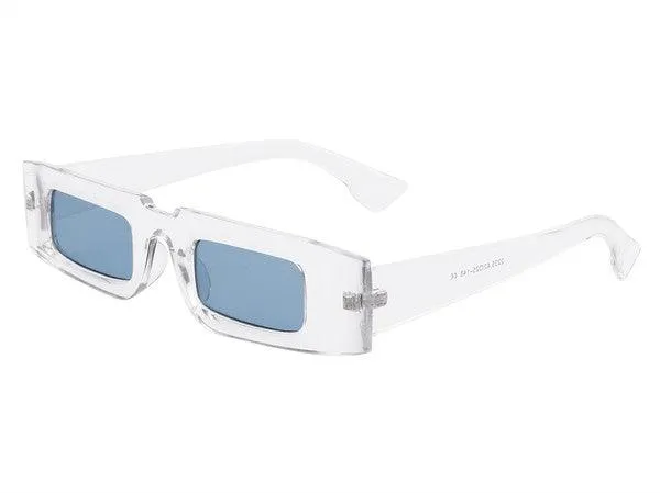 Slim Vintage Rectangle Sunglasses