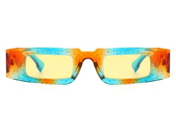Slim Vintage Rectangle Sunglasses